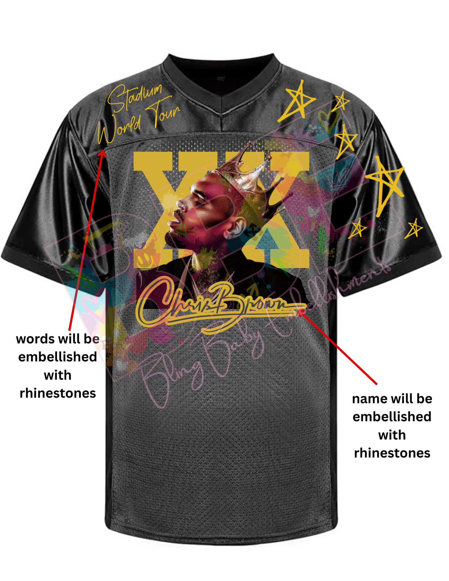 Custom Black and Gold CB Jersey